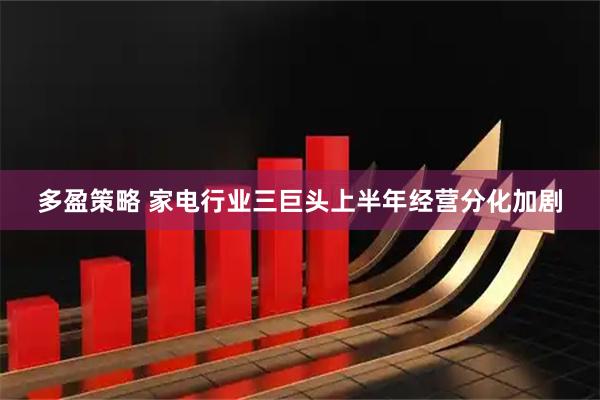 多盈策略 家电行业三巨头上半年经营分化加剧